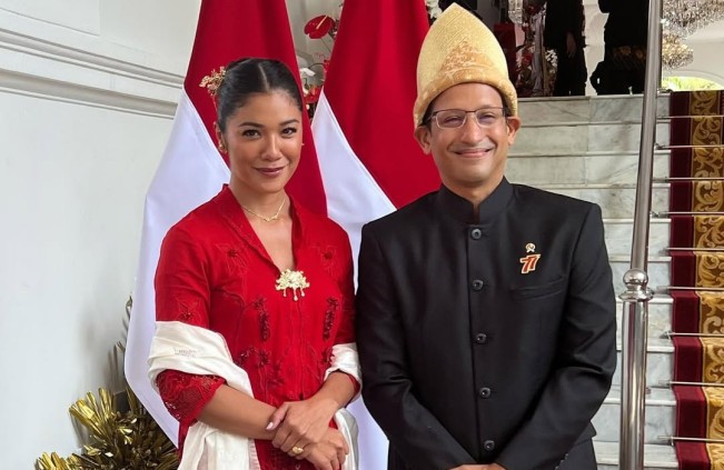 Nadiem Makarim dan istri Franka Franklin. [Instagram @frankamakarim]